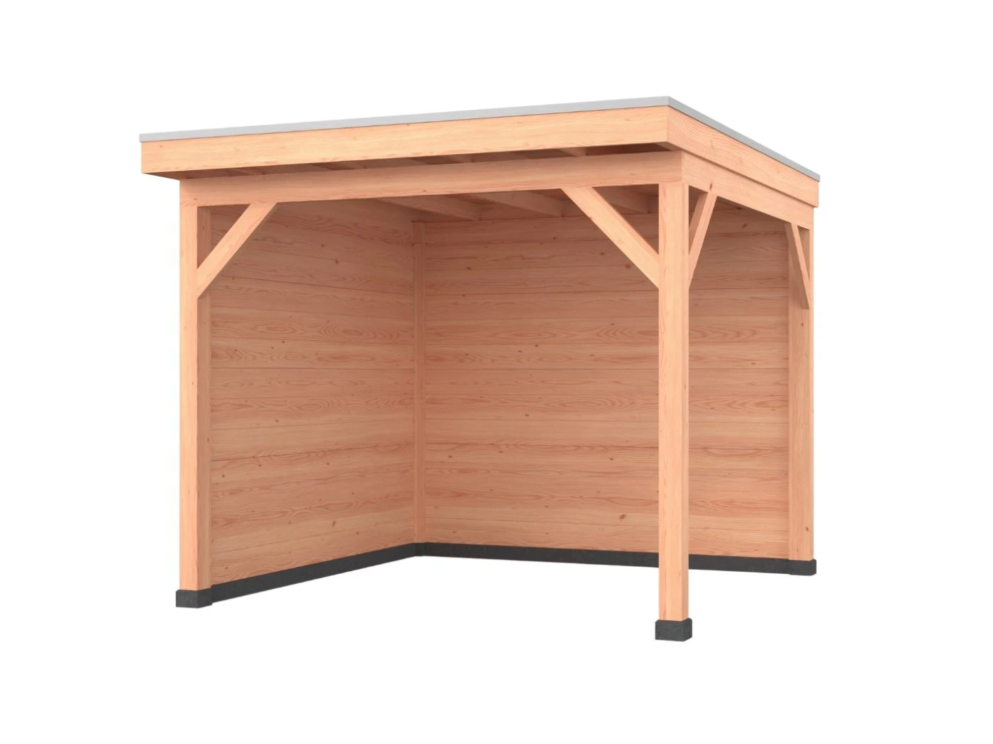 Douglas overkapping, 300 x 300, met achterwand en zijwand, Westwood Comfort - Afbeelding 1